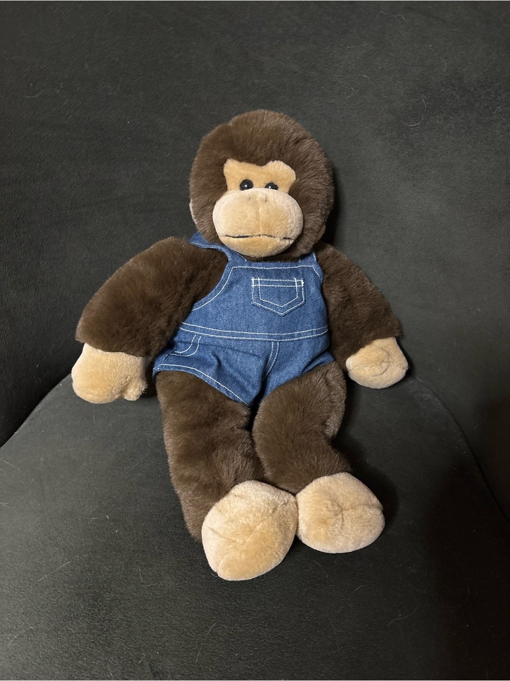 Build A Bear Monkey with Blue Overalls